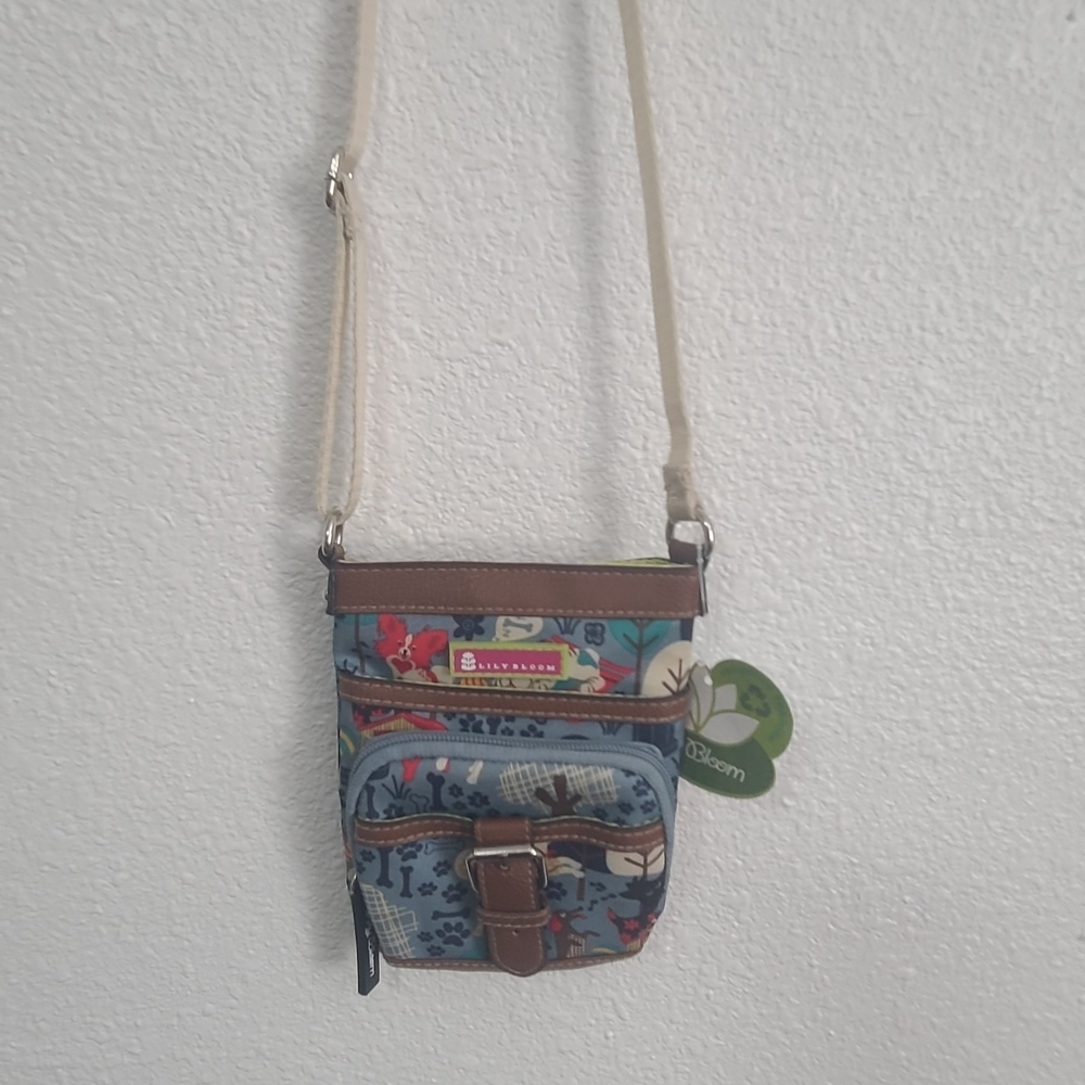 Lily Bloom Blue Multi Floral Crossbody Baby Bag